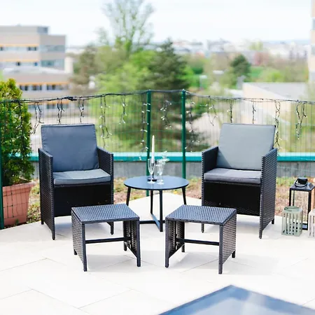 Design Penthouse - 4sz - 2baeder - Whirlpool - 2 Parkplaetze - Dachterrasse * 卡尔斯鲁厄
