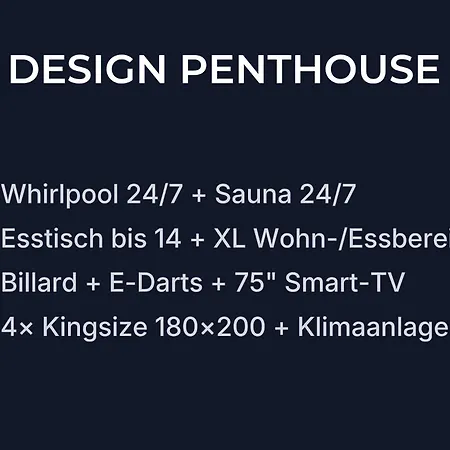 Design Penthouse - 4sz - 2bäder - Whirlpool - 2 Parkplätze - Dachterrasse Apartment Karlsruhe