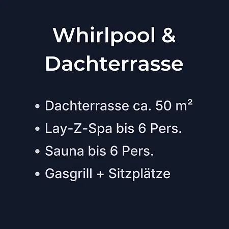 Design Penthouse - 4sz - 2bäder - Whirlpool - 2 Parkplätze - Dachterrasse *